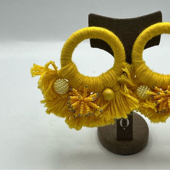 Brand new Plunder Yellow Fringe Earrings - Picture 2 of 7